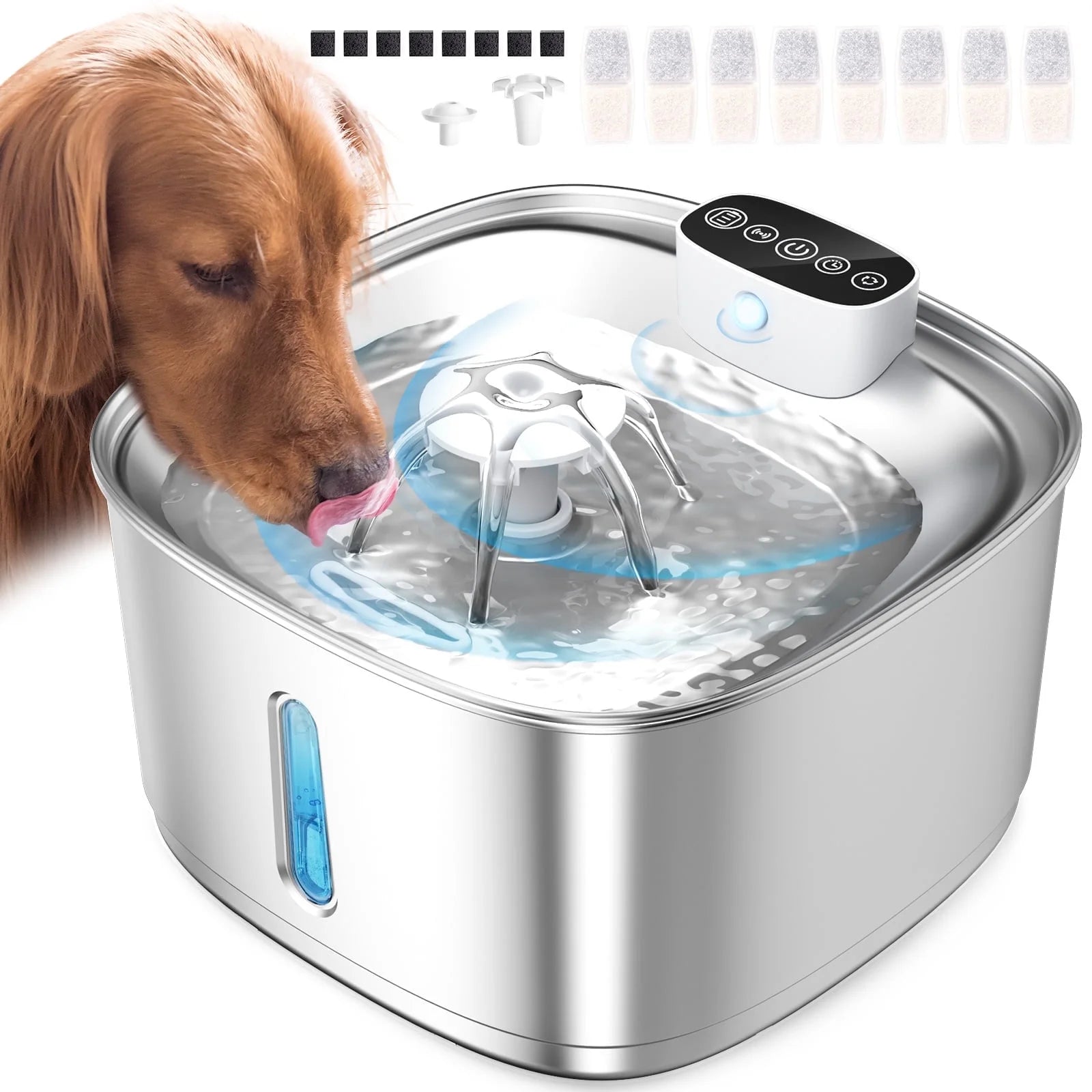 Furmate™ Wireless Stainless Steel Pet Water Fountain
