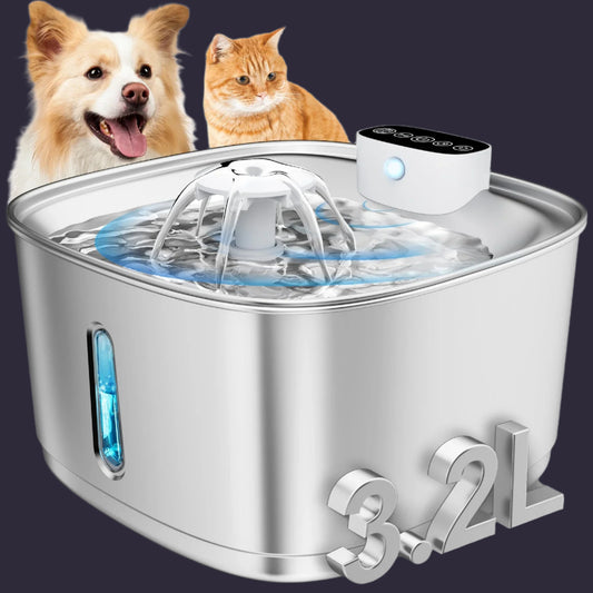 Furmate™ Wireless Stainless Steel Pet Water Fountain